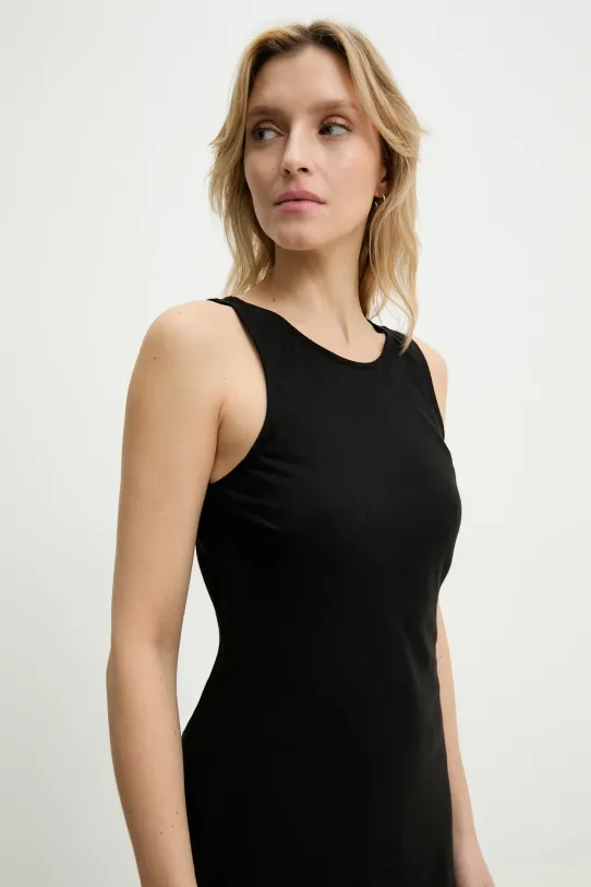 Answear Lab rochie din in negru NL245958.ums