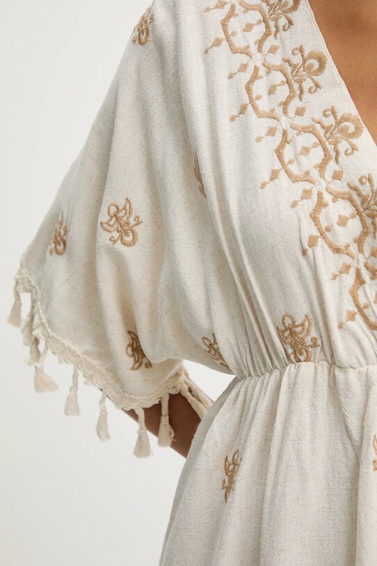 Льняна сукня Answear.LAB CC2496.ums бежевий