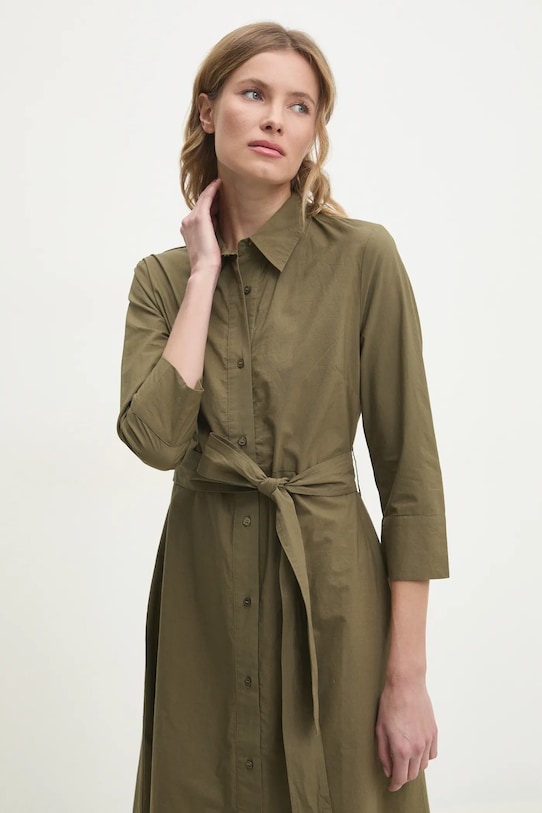 Answear Lab rochie din bumbac verde daly2024.flk