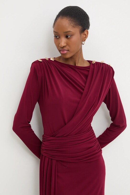 Answear Lab rochie burgundia sng.101.tos