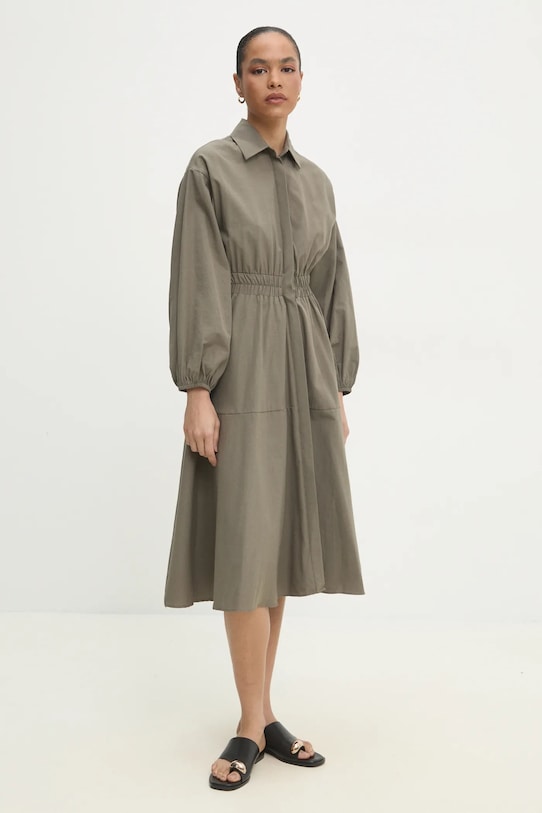 Answear Lab rochie midi verde 6813.TWK