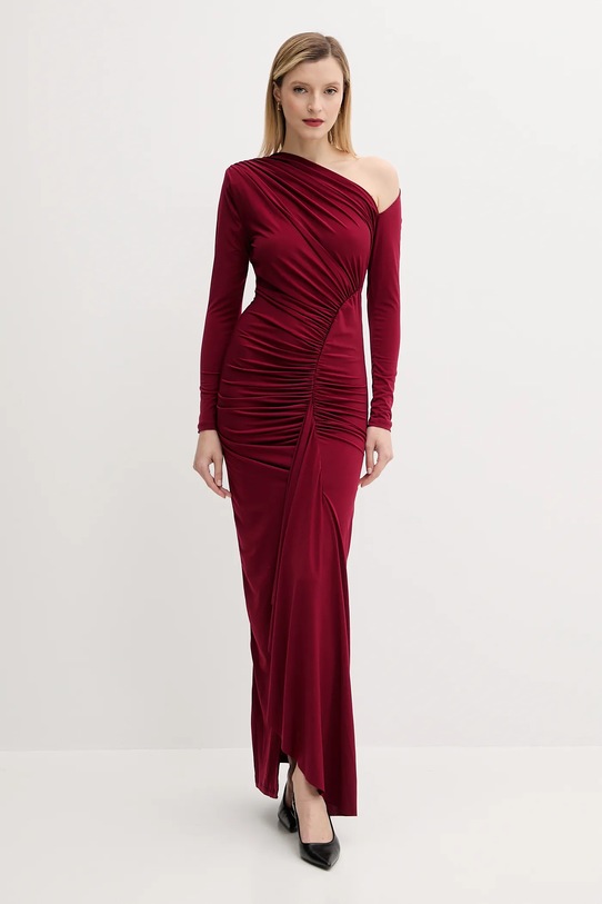 Answear.LAB sukienka rh1.TWK bordowy WW25