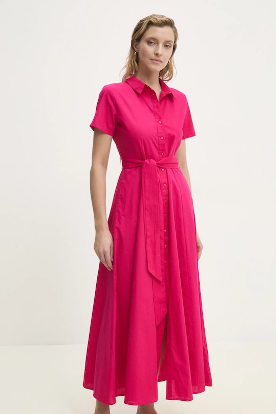 Answear Lab vestito in cotone maxi rosa PATY.FKK