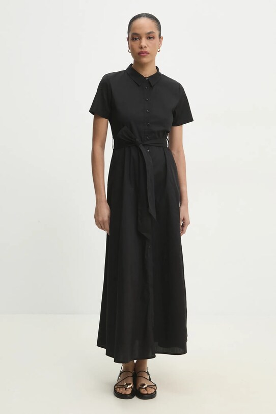 Answear Lab vestito in cotone PATY.FKK nero WW25