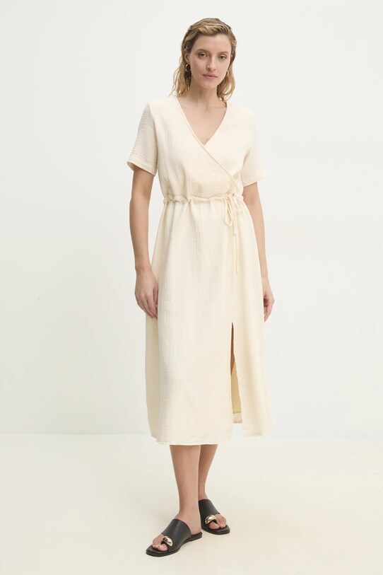 Answear Lab vestito in cotone ps8867.FKK beige WW25