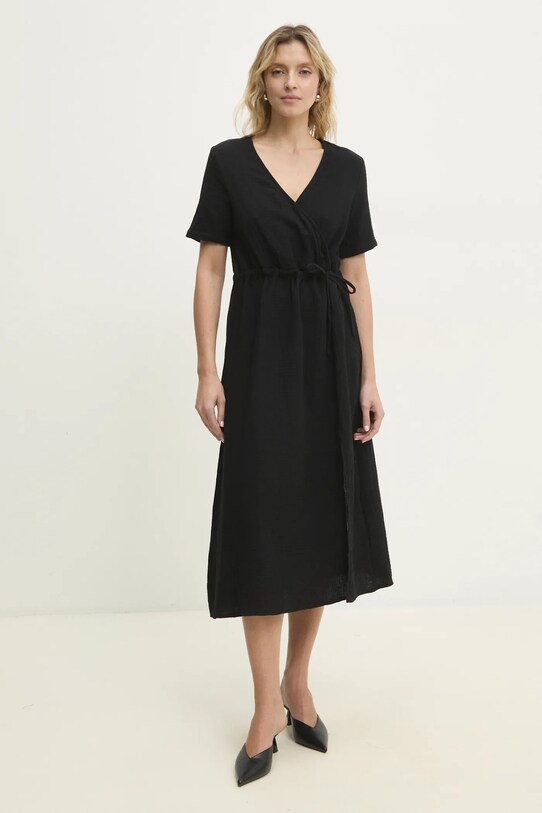 Βαμβακερό φόρεμα Answear.LAB ps8867.FKK μαύρο WW25