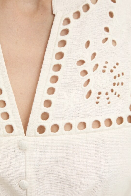 Answear Lab rochie din in PS9239.FKK bej