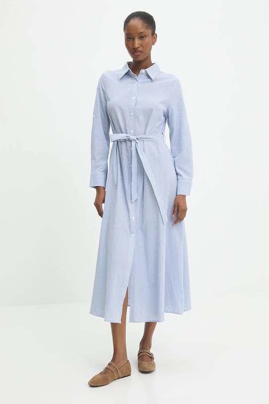 Льняна сукня Answear.LAB A25.12.FLK блакитний WW25