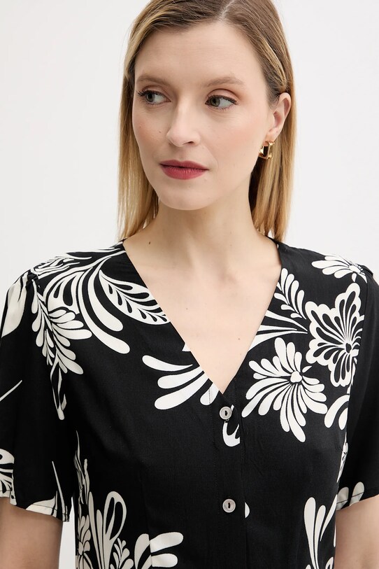 Answear Lab rochie din in negru A25.34.FLK