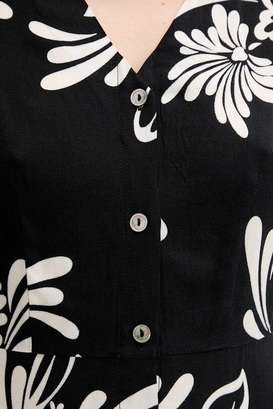Answear Lab rochie din in A25.34.FLK negru