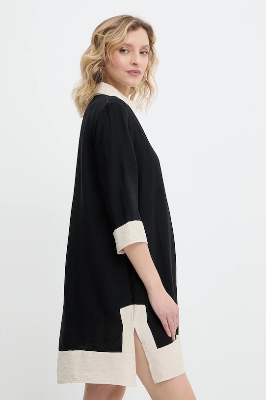 Льняна сукня Answear.LAB чорний E25.09.FLK