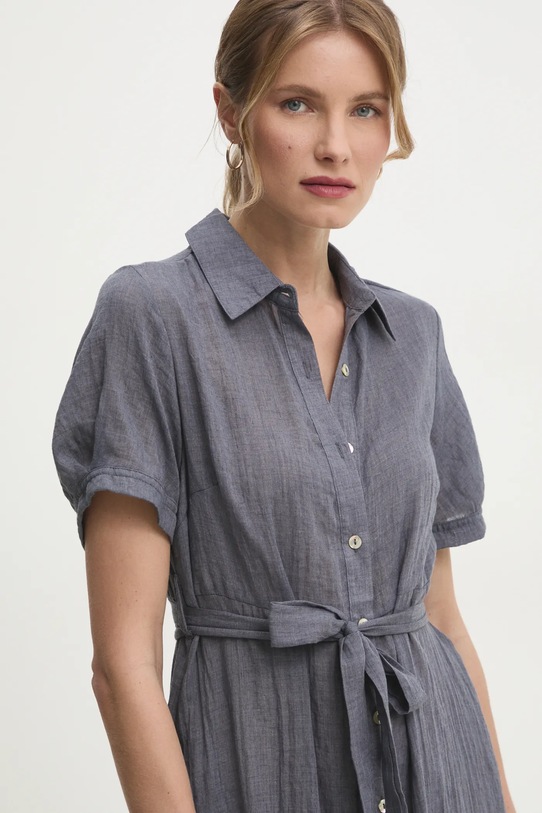 Lněné šaty Answear.LAB námořnická modř E24.23.FLK