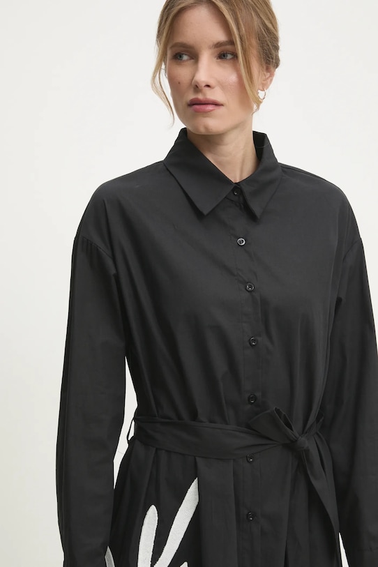 Answear Lab rochie din bumbac negru 8995.fos
