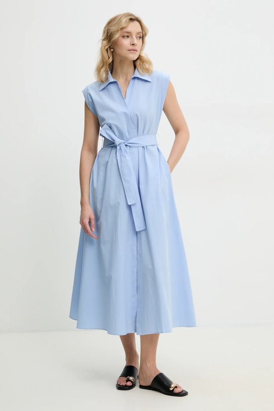 Šaty Answear.LAB midi modrá sng.114.tos