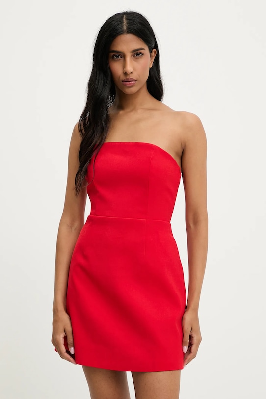 Answear.LAB sukienka rozkloszowany czerwony MA1015.hms