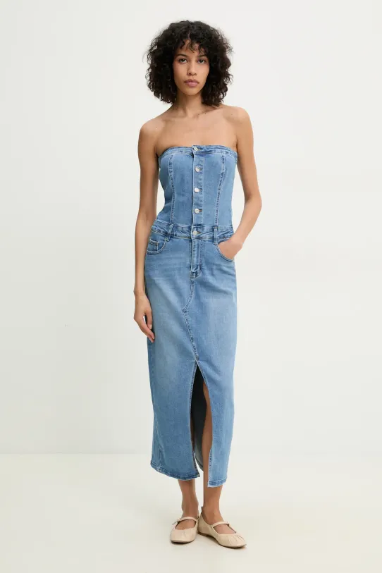 Answear Lab rochie jeans albastru SA7046.hos