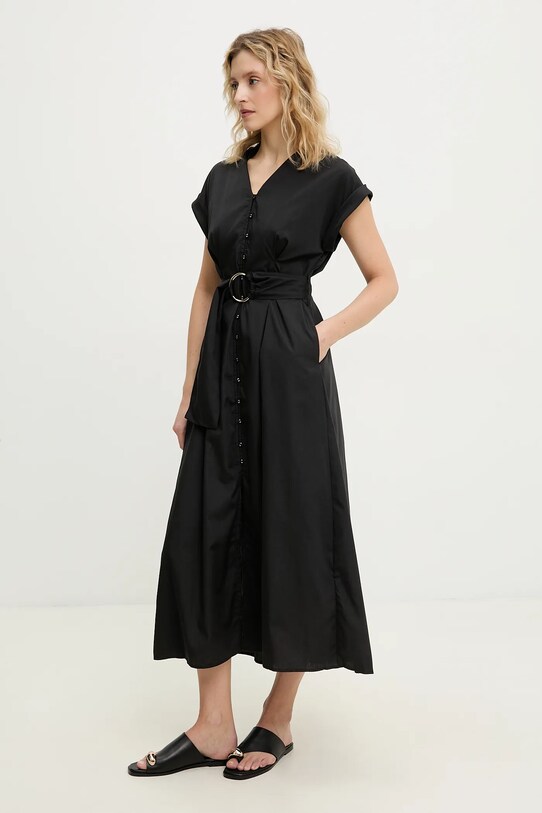 Answear Lab rochie cu guler negru MR20875.hms