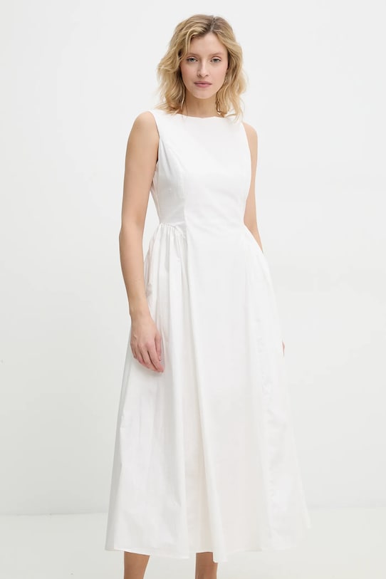 Βαμβακερό φόρεμα Answear Lab casual λευκό MA1238.hms