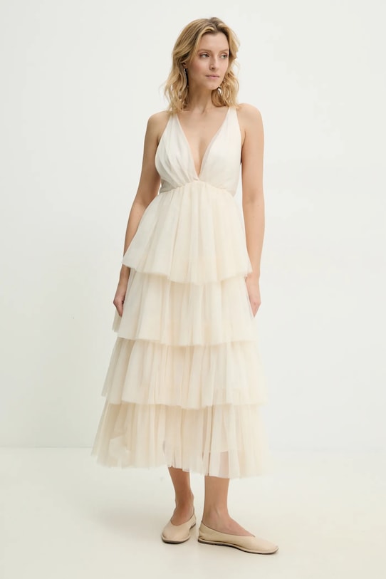 Answear Lab rochie 606572.FLK bej WW25