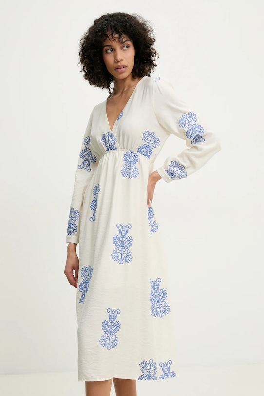 Answear Lab rochie midi alb R5190.HWK