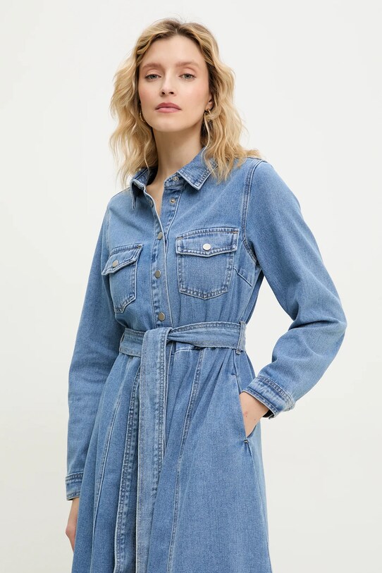 Džínové šaty Answear.LAB modrá JD577.hms