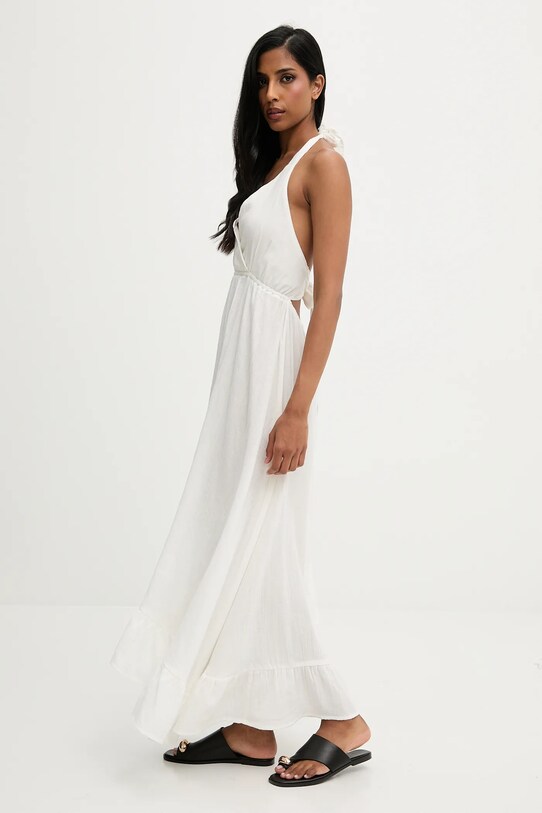 Answear.LAB rochie din bumbac maxi alb Nerea.hos