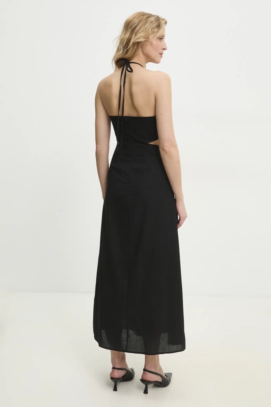 Odjeća Haljina s dodatkom lana Answear.LAB ps9153s.fos crna