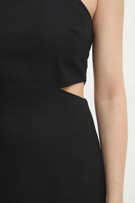 Answear Lab rochie din amestec de in ps9153s.fos negru