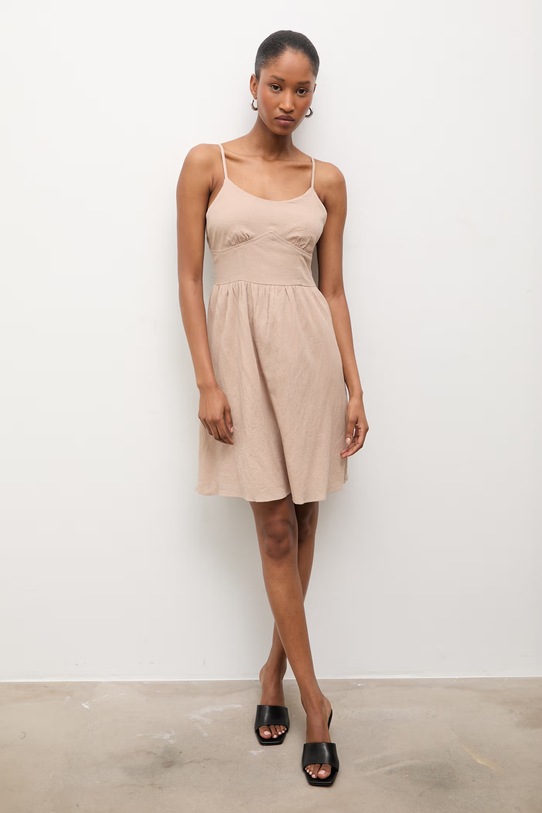 Odzież Answear.LAB sukienka bawełniana ps9169s.fos beżowy