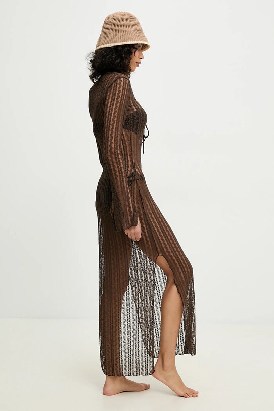 Answear.LAB sukienka plażowa hl4fw34.flk brązowy WW25