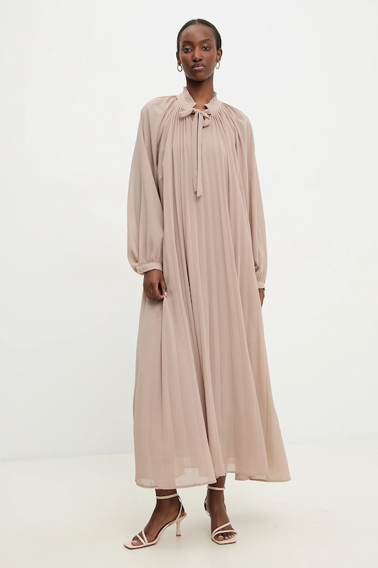 Šaty Answear.LAB látka béžová 4591..IKK