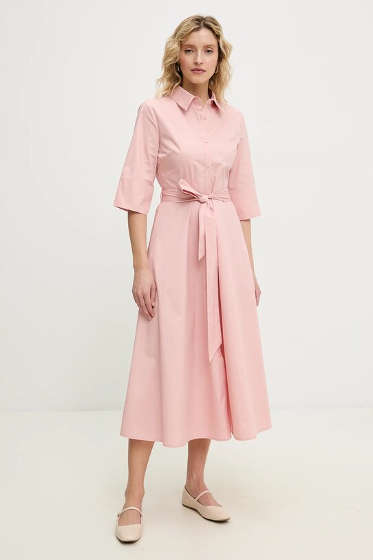 Answear Lab rochie din bumbac PK2716.ios roz WW25