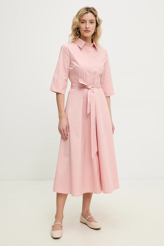 Answear Lab rochie din bumbac PK2716.ios roz WW25