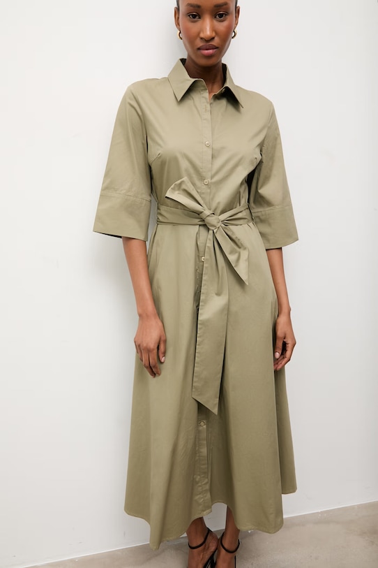 Answear.LAB sukienka bawełniana PK2716.ios zielony WW25