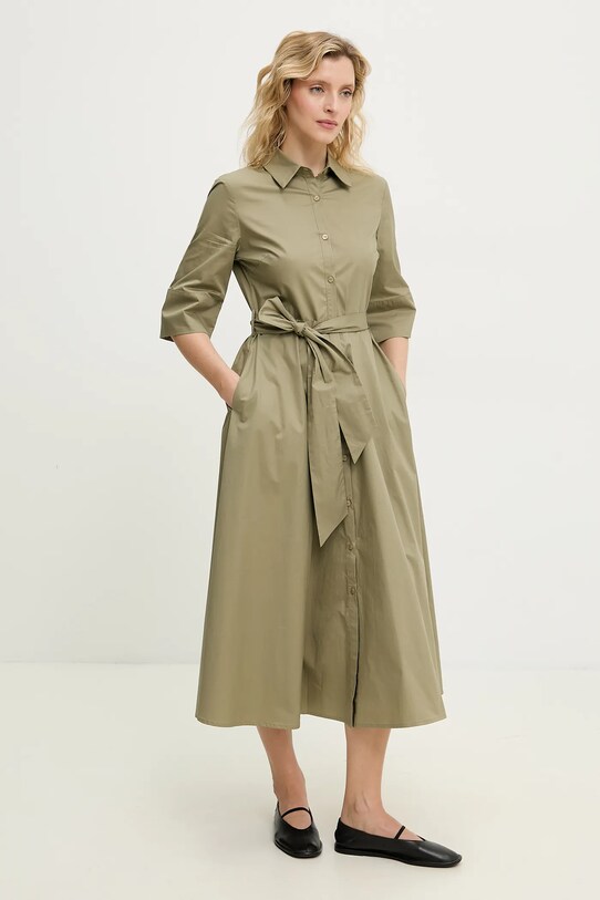 Answear Lab rochie din bumbac PK2716.ios verde WW25
