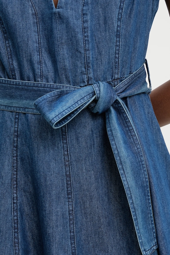 Rifľové šaty Answear.LAB B9835.flk modrá