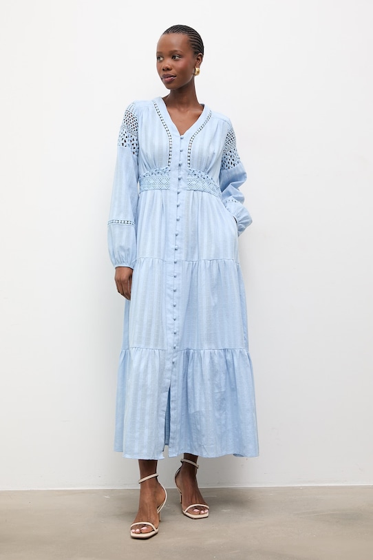 Answear.LAB sukienka bawełniana 81045.1.fjk niebieski WW25