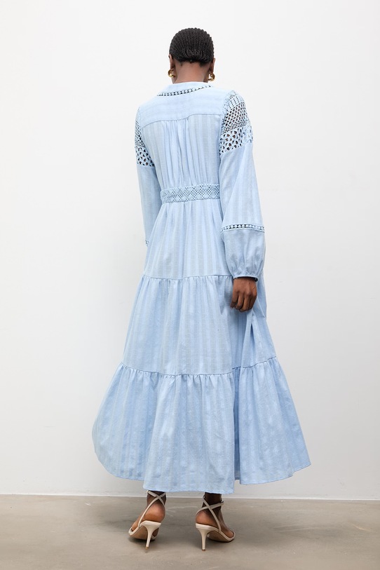 Odzież Answear.LAB sukienka bawełniana 81045.1.fjk niebieski