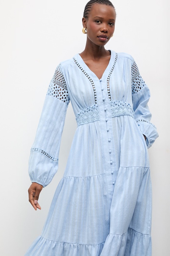 Answear.LAB sukienka bawełniana niebieski 81045.1.fjk