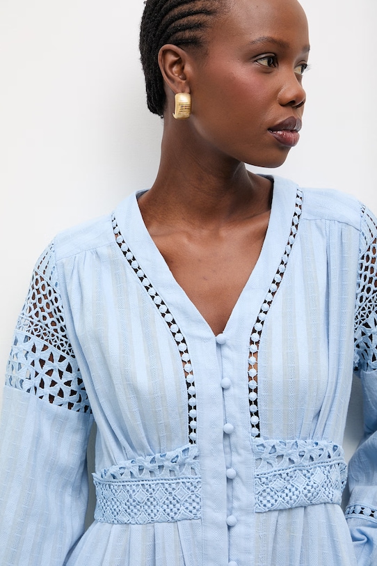 Answear.LAB sukienka bawełniana 81045.1.fjk niebieski