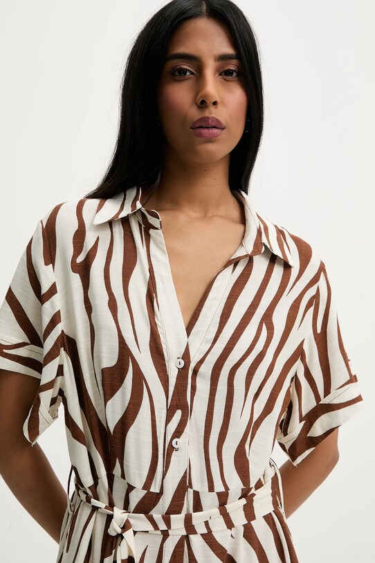 Answear.LAB vestito in lino 1029.6.HWK marrone