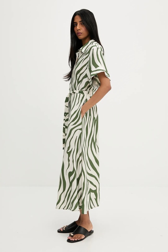 Lanena haljina Answear.LAB 1029.6.HWK zelena WW25