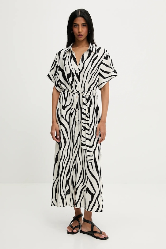 Answear.LAB sukienka z lnem 1029.6.HWK czarny WW25