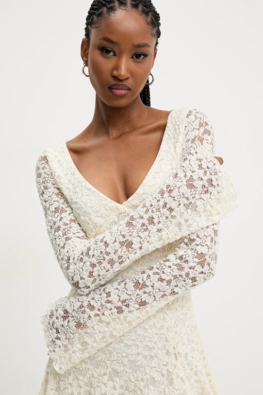 Answear.LAB sukienka beżowy 23339.fjk