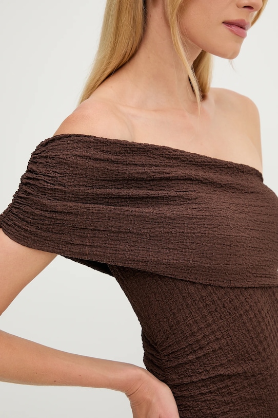 Šaty Answear.LAB hnědá vd1862.fjk