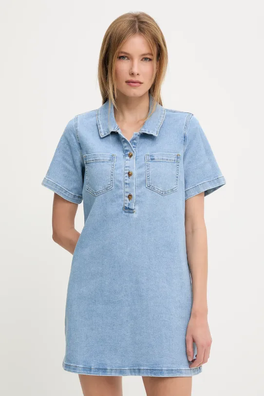 Answear Lab rochie din denim fixat albastru RD3077.fos