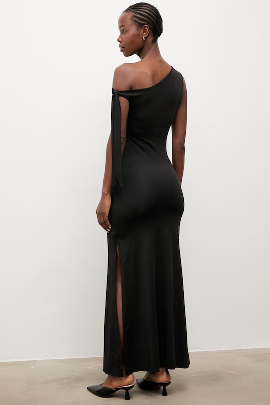 Odzież Answear.LAB sukienka drapowana 23328.fjk czarny