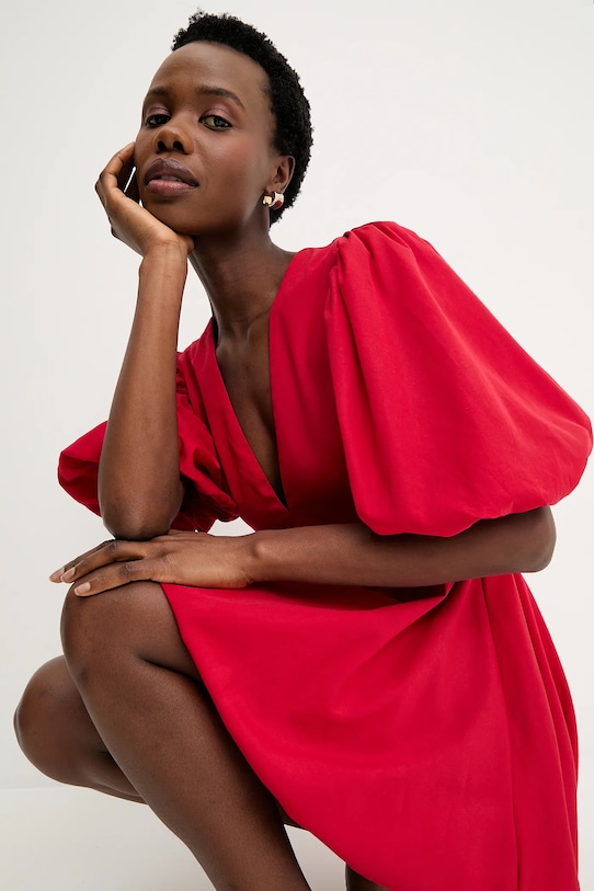 Answear.LAB sukienka bombka czerwony 15662-1.flk