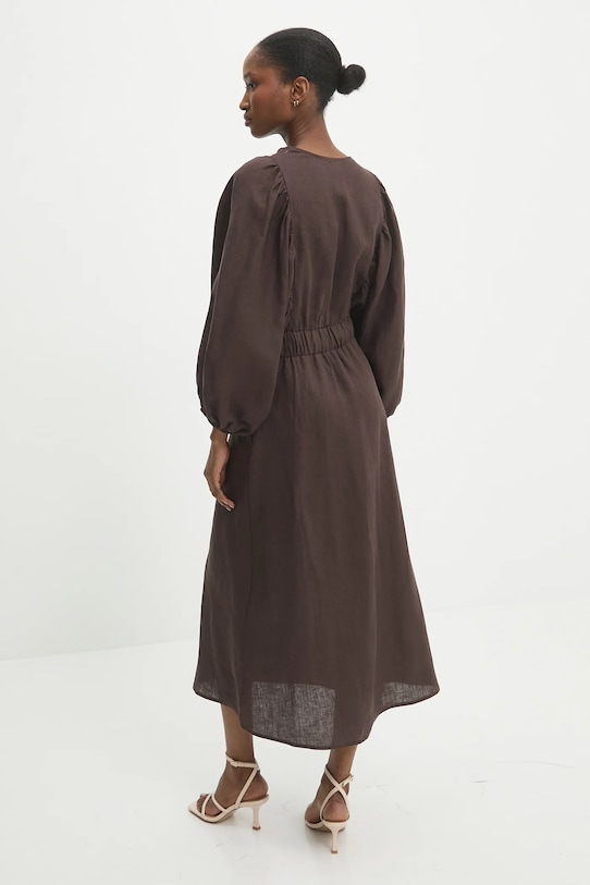 Oblečení Lněné šaty Answear.LAB WIL3112.tos hnědá