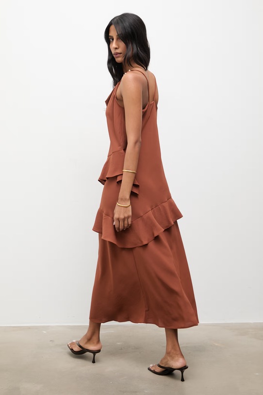 Odzież Answear.LAB sukienka 25SY2112.tos brązowy